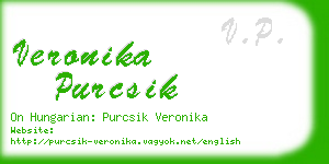 veronika purcsik business card